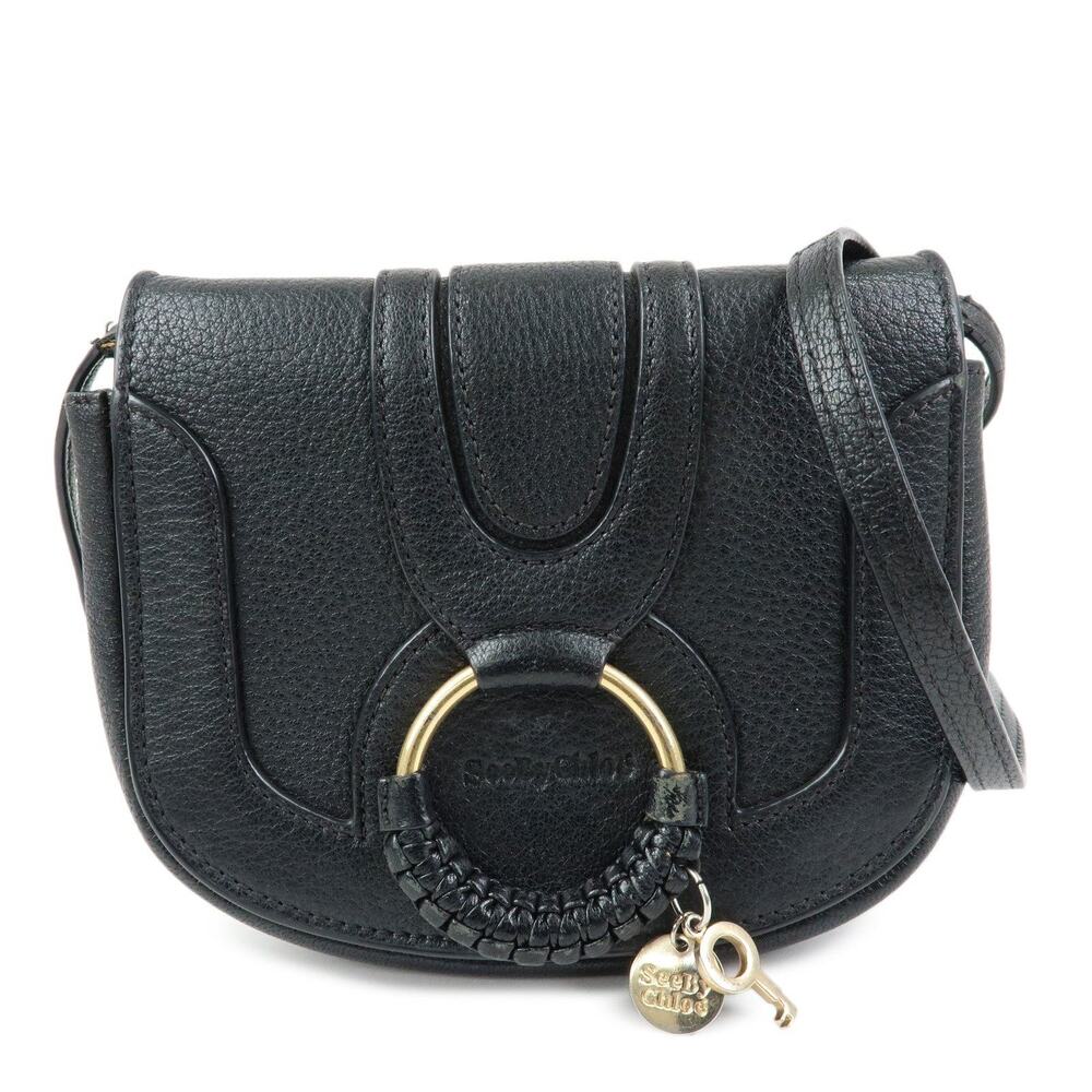 Chloe See By Chloe Hana Leather Crossbody Bag Black